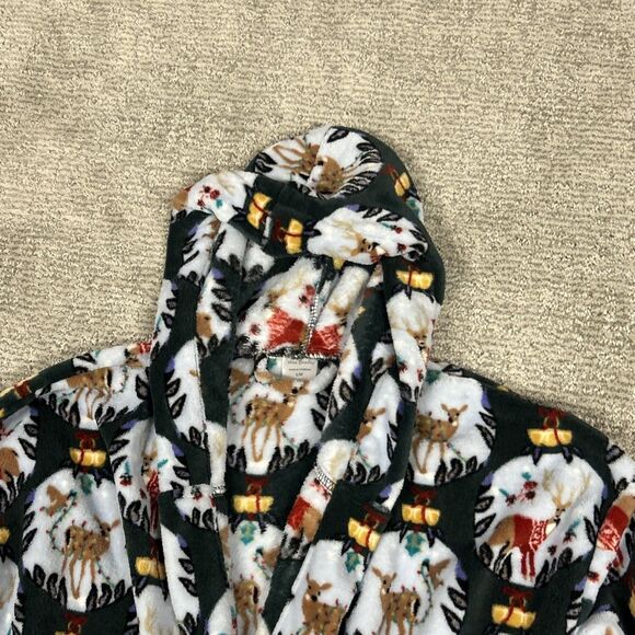 Vera Bradley Holiday Womens Sm Med Bathrobe Hooded Reindeer Christmas Ornaments - Picture 3 of 7
